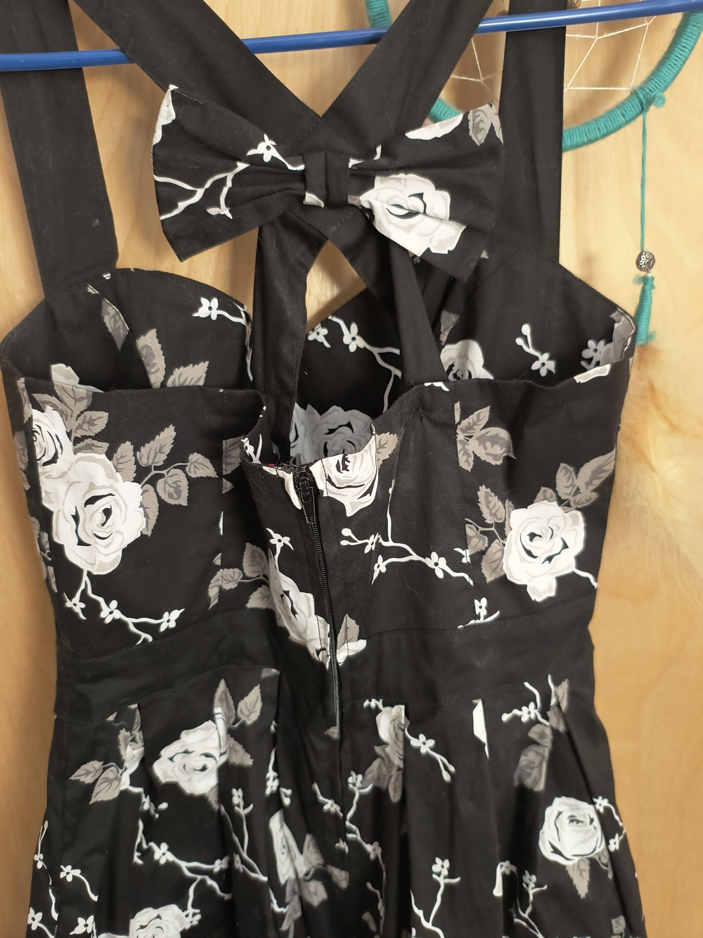 Hell Bunny Black and White Floral Mini Dress - Picture 3 of 5